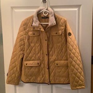 Ralph Lauren size XL quilted, mustard colored barn jacket.